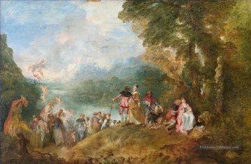 Antoine Watteau œuvres - L’embarquement pour Cythère Jean Antoine Watteau